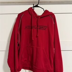 2000s Reebok Bold Red Men's Hoodie